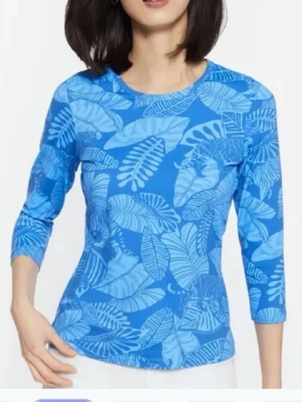 J.Mclaughlin Shirt Sahara Palm Tiger Palm Leaves XL